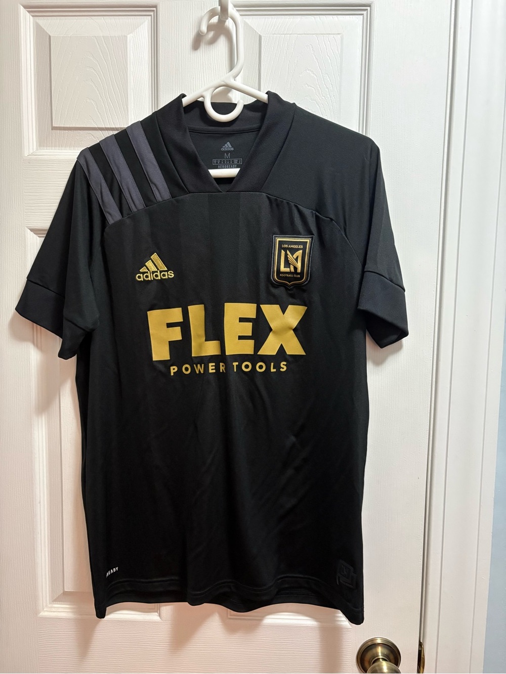 adidas Los Angeles FC Black and Gold Short Sleeve Jersey